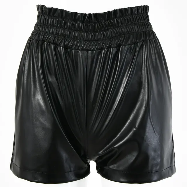 Casual Slimming Solid Color High Waist Elastic Trend Shorts Women'S A Line Leggings Black - Shop at LoveMi