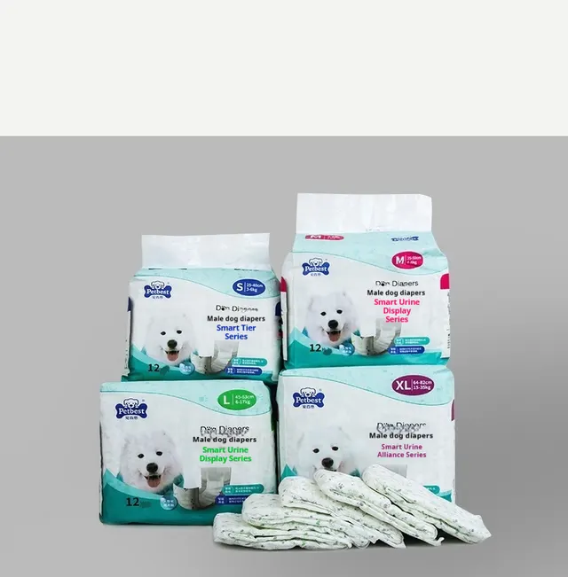 Petbest Male Dog Diaper Wearable Urine Display White - Shop at LoveMi