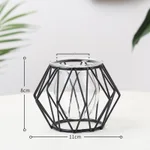 Geometric Hexagon Black