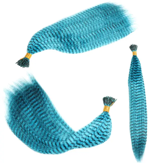 Feather Hair Extension Piece 13 Colors Lake Blue - Shop at LoveMi