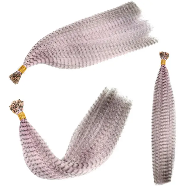 Feather Hair Extension Piece 13 Colors Purple Gray - Shop at LoveMi