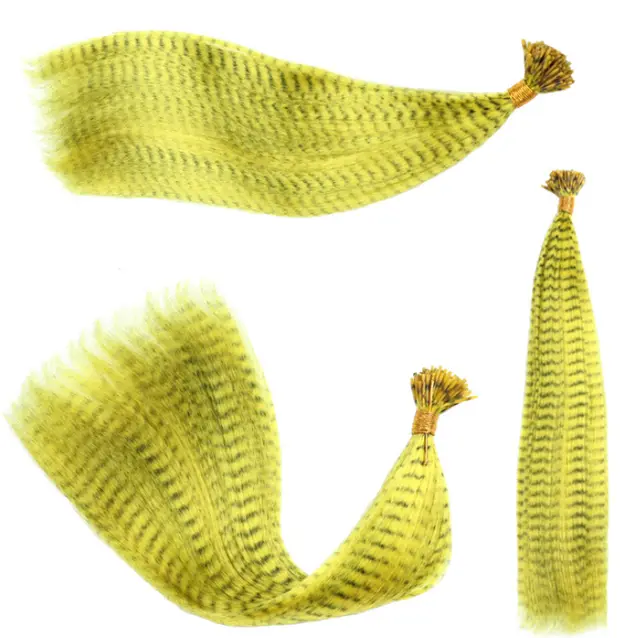 Feather Hair Extension Piece 13 Colors Yellowgreen - Shop at LoveMi