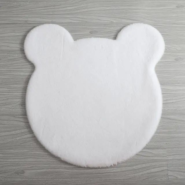 Animal Bear Head Carpet Sofa Bedroom Bedside Bay Window Children'S Room Floor Mat Door Mat White - Shop at LoveMi