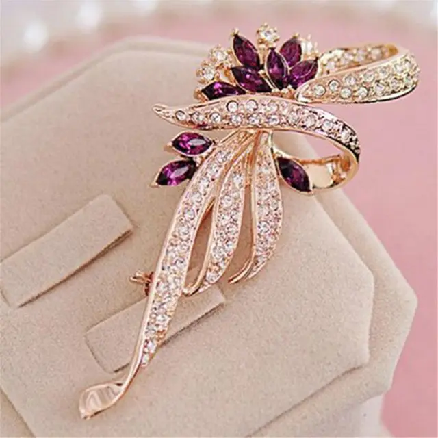 Temperament Crystal All match Brooch Alloy Jewelry Ladies Wear Corsage G - Shop at LoveMi
