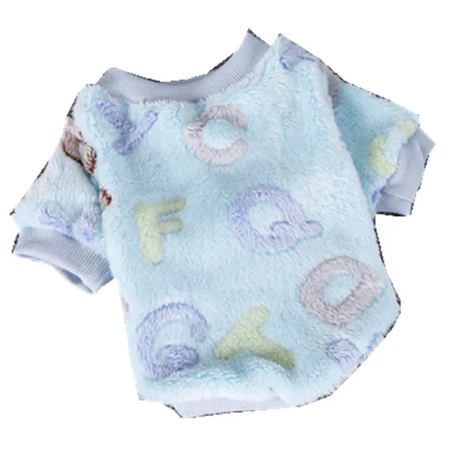 Chihuahua Puppy Clothes For Small Dogs Fleece Soft Dog Clothing Outfit Pajamas Winter Pug Pet Clothes Blue S M L For Yorkie Light Blue - Shop at LoveMi