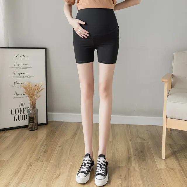 Pregnant Women's Sports Icy Pure Cotton Drop resistant Bottoming Safety Pants Black - Shop at LoveMi