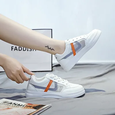 Net Shoes Female Hollow Korean Style All match Student Sports Casual Shoes Gray - Shop at LoveMi