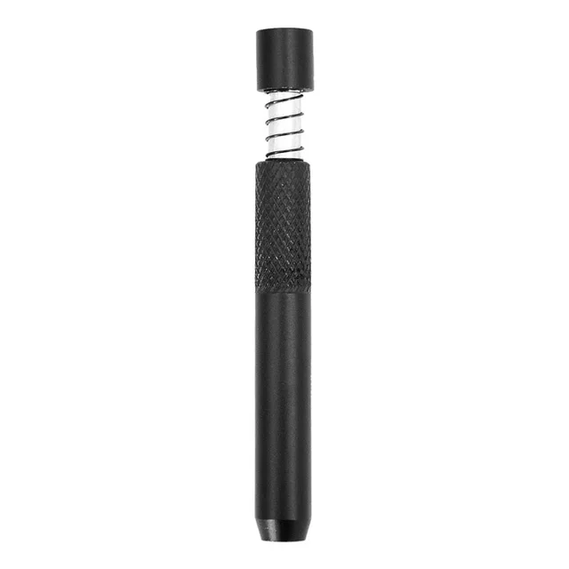 Aluminum Alloy Mini Pipe, Portable With Washable Spring Pipe, Smoking Accessories Black - Shop at LoveMi