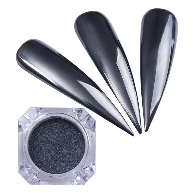 1g Diamond Bottled Pure Black Electroplating Powder Mirror Glitter Black - Shop at LoveMi