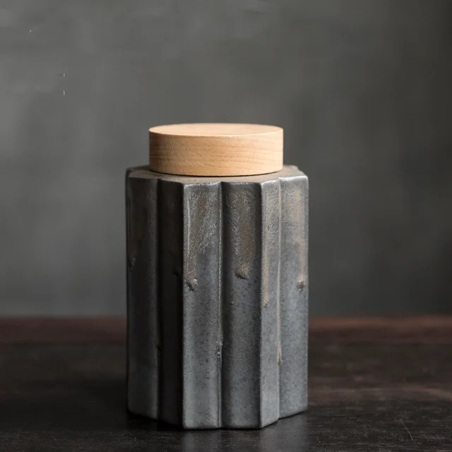 Small Tea Tin With Wooden Lid Moisture proof Tin 4Style - Shop at LoveMi