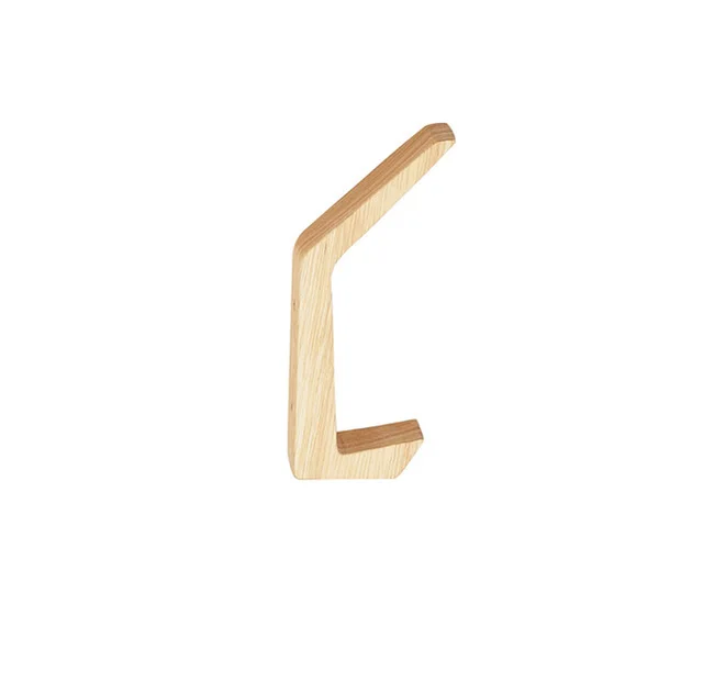 Simple Wood Hanging Hooks Wall Mounted Coat Clothes Wood Color - Shop at LoveMi