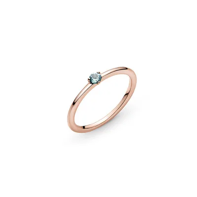 Sterling Silver Ring Rose Gold Solitaire Ring Epoxy Love Heart Ring Style9 - Shop at LoveMi