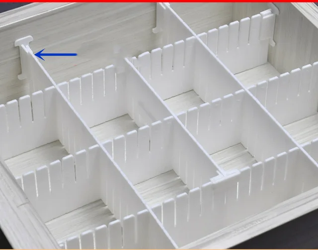 Storage Drawer Type Cabinet Grid Desk Separation Board Classification Drawer Disassembly Group Partition Board Insert Piece Nine Palace Grid 47X11Cm Five To 10Fixing Clip - Shop at LoveMi