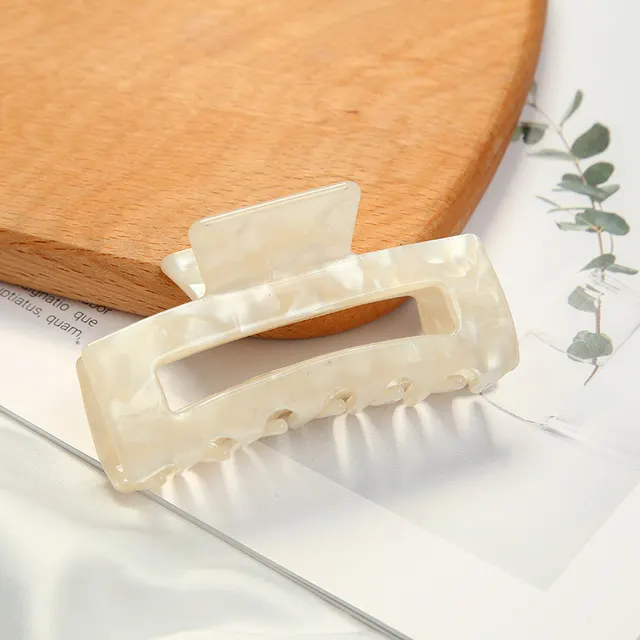 Acetate Hair Accessory Clip Leopard Print European And American Hair Clip White - Shop at LoveMi