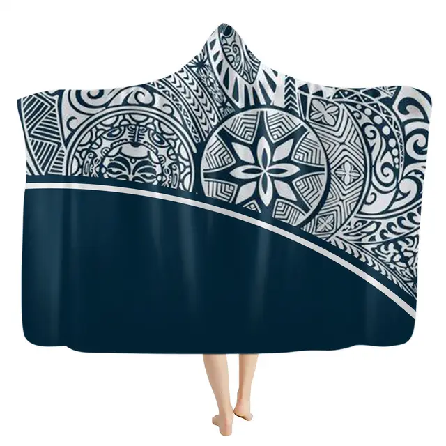 Bohemian Turtle Hooded Blanket Activities Flannel Blanket Flannel Blanket M130X150 - Shop at LoveMi