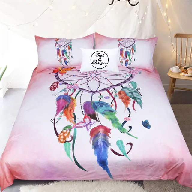Three piece Bedding Set, Sub love Dreamcatcher Pink - Shop at LoveMi
