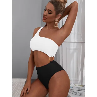 Sexy Lace up Bikini One piece Hollow Swimsuit 3Style Xl - Shop at LoveMi