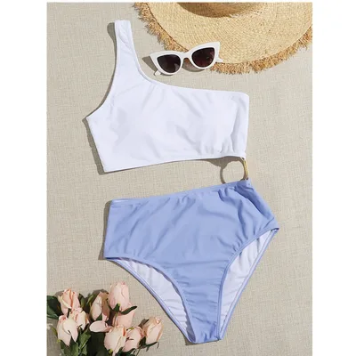 Sexy Lace up Bikini One piece Hollow Swimsuit 4Style L - Shop at LoveMi