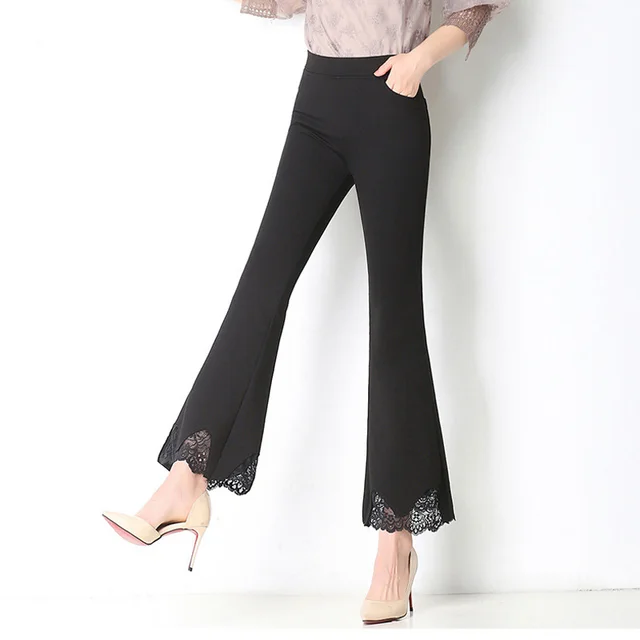 Thin Elastic Waist Slimming Casual Pants Black - Shop at LoveMi