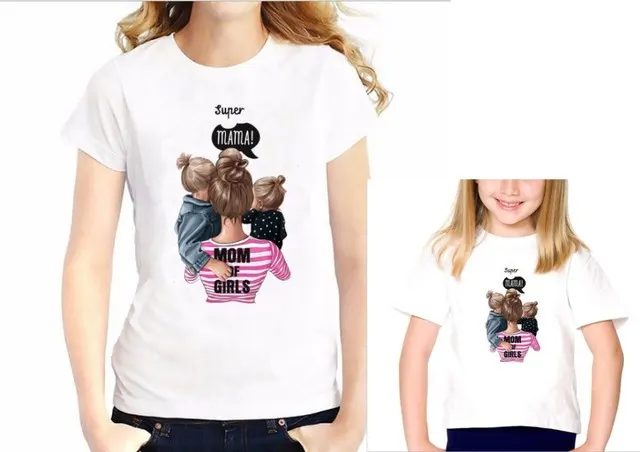 Red Dress Print Love Gift Family Look Mother Daughter Clothe Green - Shop at LoveMi