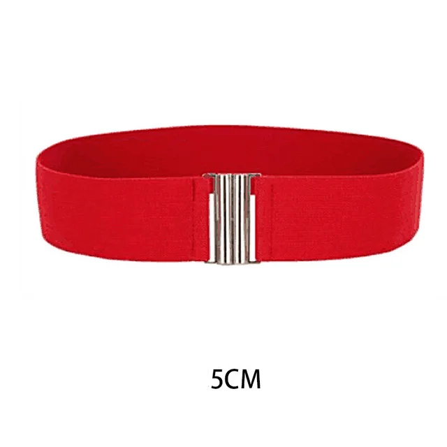 Women's Elastic Waistband Fashion Elastic Wide Belt Red - Shop at LoveMi