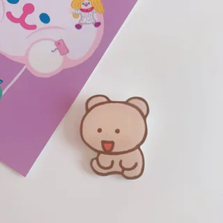Creative Cartoon Acrylic Brooch Girl Accessories Clothes Bag Pendant - 20Style