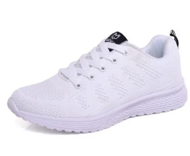 New Style Sports Shoes Women Flying Woven Mesh Women's Shoes Sports Shoes White - Shop at LoveMi