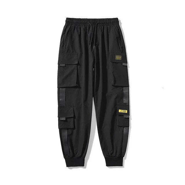 Summer Thin Multi Pocket Overalls Loose Fitting Harem Pants Black - Shop at LoveMi