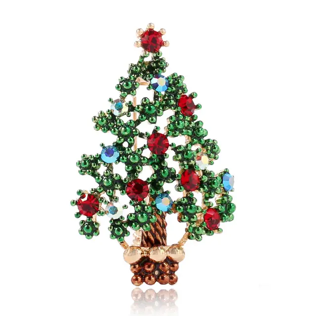 Alloy Christmas Brooch With Leaf Garland 1Style - Shop at LoveMi