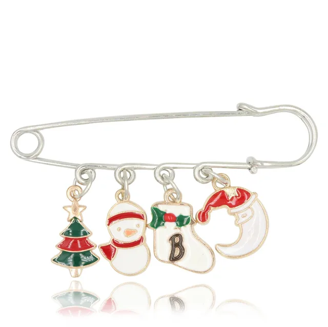 Alloy Christmas Brooch With Leaf Garland 21Style - Shop at LoveMi