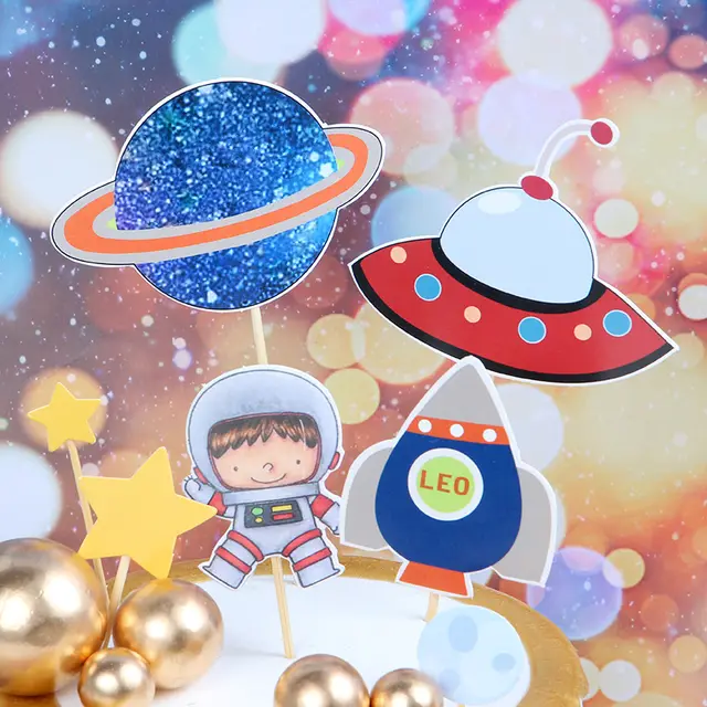 Copyright Cake Decoration Dream Planet Space Style Blue - Shop at LoveMi