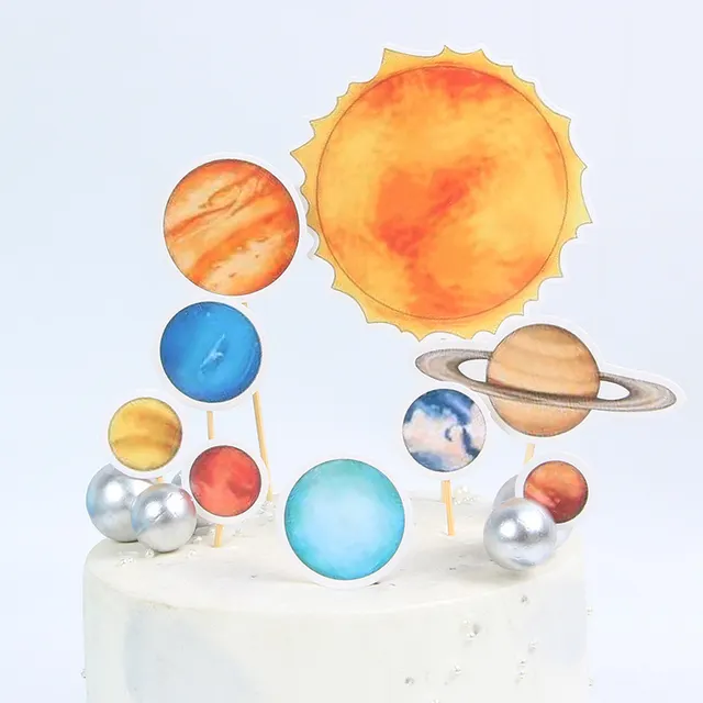Copyright Cake Decoration Dream Planet Space Style Yellow - Shop at LoveMi