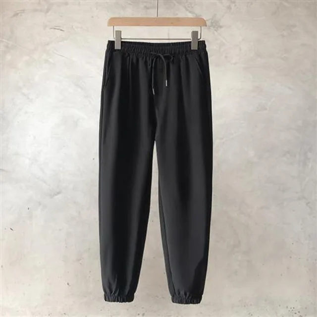 All match Casual Pants Drawstring S5 Black - Shop at LoveMi