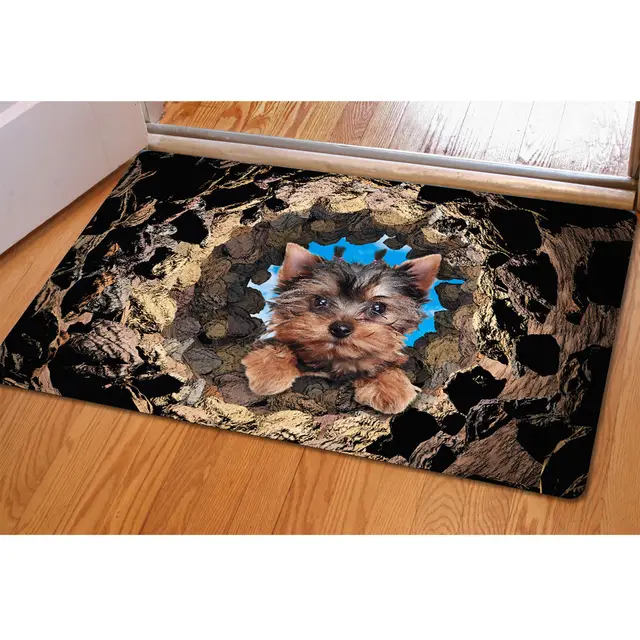 Cartoon 3D Printing Office Door Mat Home Creative Bathroom Non-slip Mat - 2Picture Color - View 1