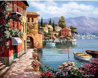 Diy Cotton Hand-painted Hailing Island Landscape Painting - 60X75