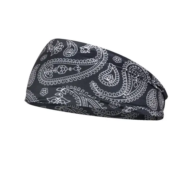 Printed Headband Printed Sports Yoga Fitness Sweat Absorbent Headband Headband H - Shop at LoveMi