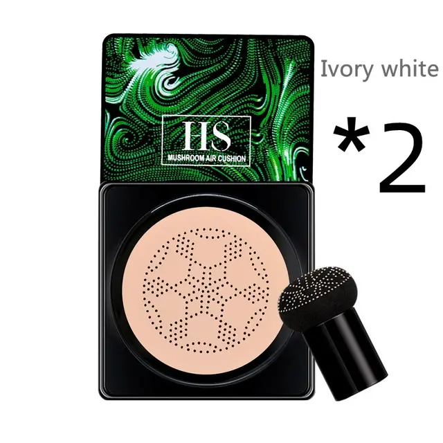 Moisturizing Mushroom Cushion Small Head BB Cream 2Pcs Ivory - Shop at LoveMi