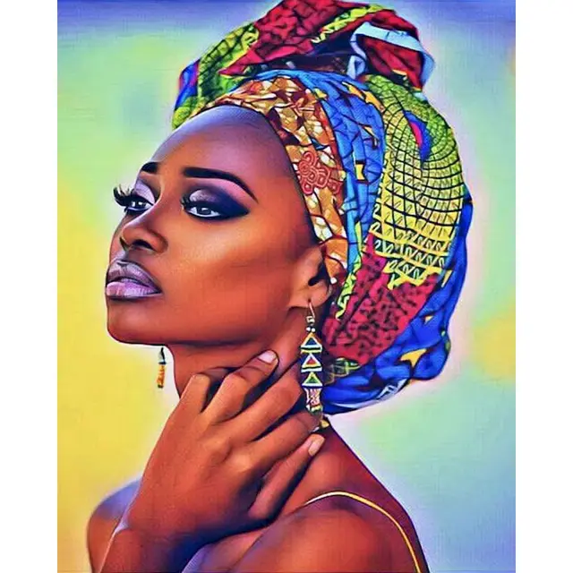 African Woman Portrait Digital Painting DIY 11Style - Shop at LoveMi