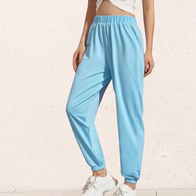 Loose Running Sports Pants Women Dry Fit Sport Pants Elastic Sky Blue - Shop at LoveMi