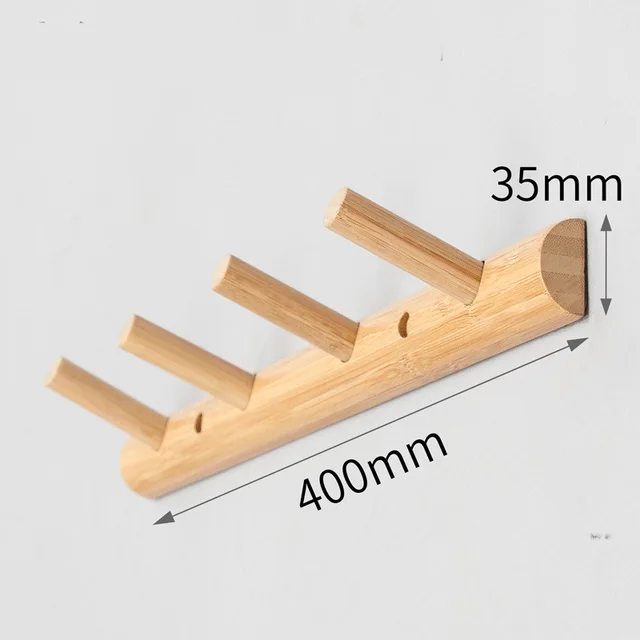 Perforation free bamboo hook viscose hanger behind the door 4Hooks - Shop at LoveMi
