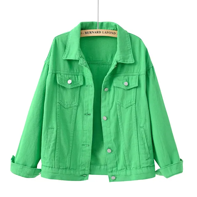 Women Jackets New Spring Outwear Denim Coat Green - Shop at LoveMi