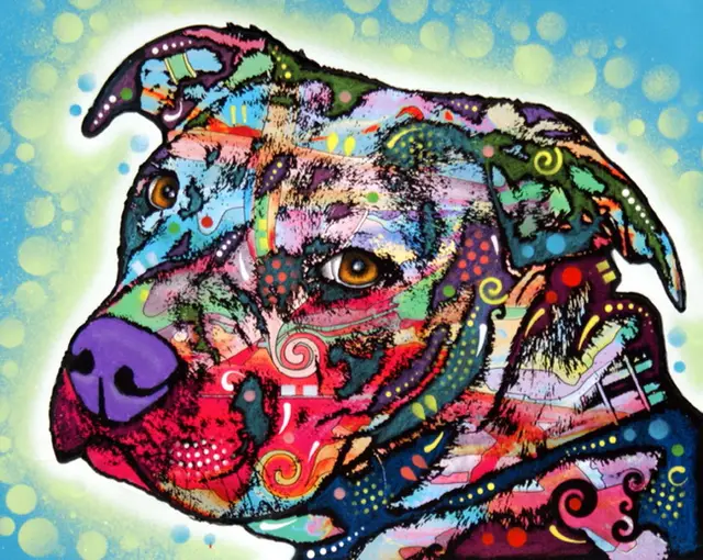 Digital Frameless Painting Used For Home Decoration Digital Painting Of Abstract Dog Classic Color - Shop at LoveMi