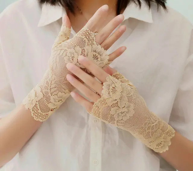 Stretch Lace Gloves Thin And Sexy H - Shop at LoveMi