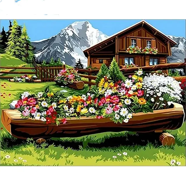 Frameless Digital Painting Snow Mountain No Frame - Shop at LoveMi