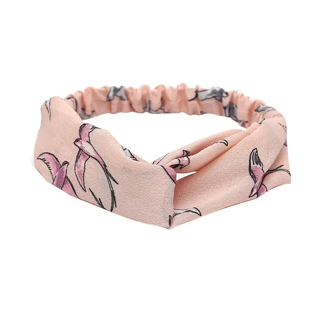 Elastic Cross Hairband Ladies Headband Hair Band Yoga Sports Headband Swallow Pink - Shop at LoveMi