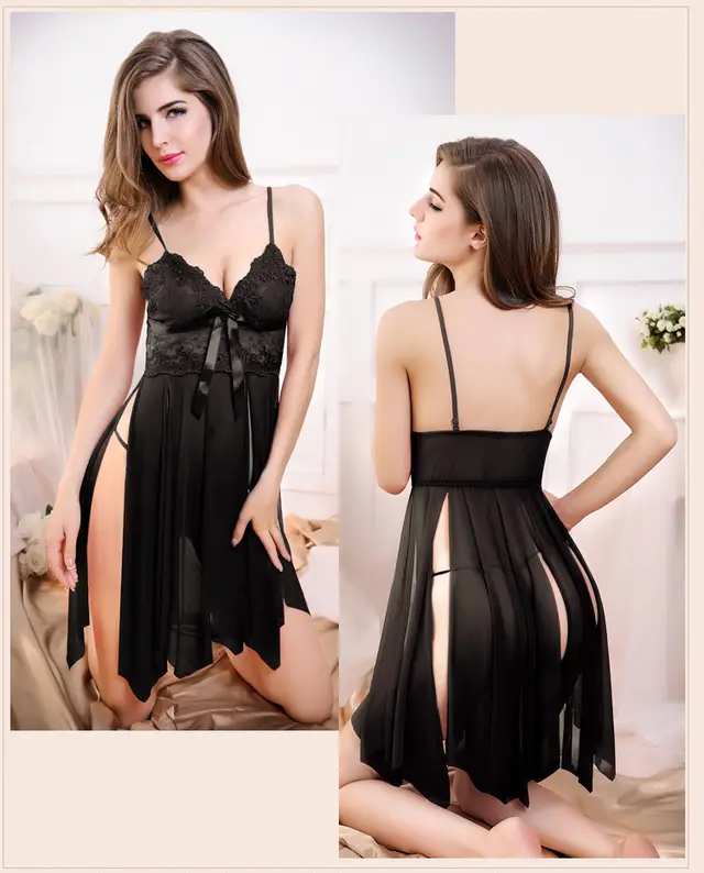 Foreign Trade Europe And The United States Large Size See through Mesh Sexy Underwear Boutique Black - Shop at LoveMi