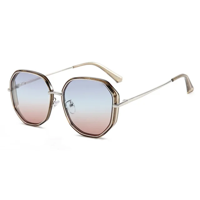 Ladies Polarized Sunglasses Two Tone Fashion Polygon 2Style - Shop at LoveMi