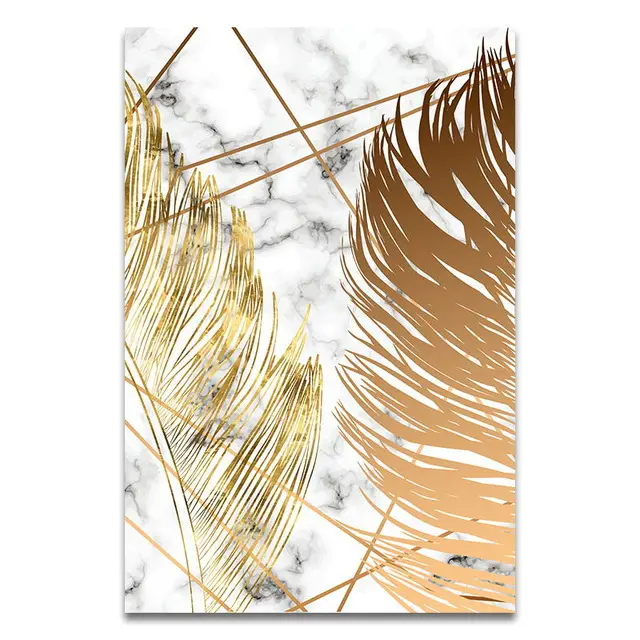 Juchuang Abstract Nordic Style Modern Home Leaflet Gold Leaf Canvas Wall Decoration Painting Spray Painting Juchuang Abstract Nordic Style Modern H... - Shop at LoveMi