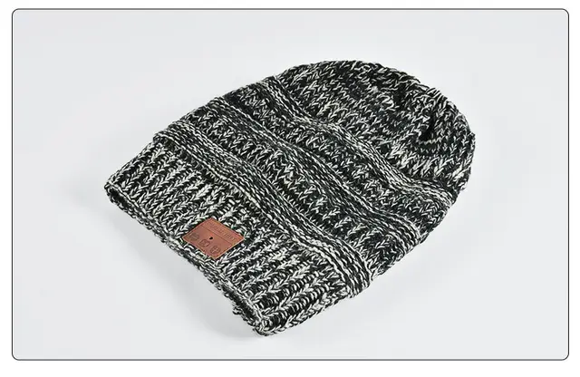 New Ladies Pleated Bluetooth Hat With Hole Braid Brushed Fleece Hat Spot Bluetooth Music Warm Hat Black And Gray Upgraded Versio - Shop at LoveMi