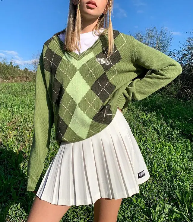 Fashion All Match Pleated College Style Skirt White - Shop at LoveMi
